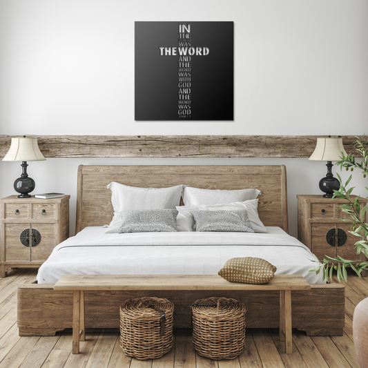 John_11_Metal_Sign_Wall_Art_-_In_the_Be_Black_Farmhouse_Bedroom_Mockup.png