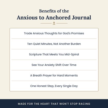 40 Days from Anxious to Anchored — A Guided Scripture Journal for the Heart That Won't Stop Racing (Download & Print)