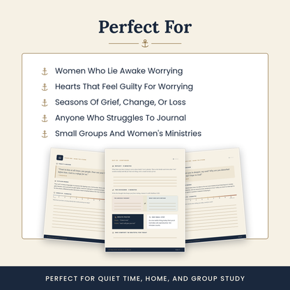 40 Days from Anxious to Anchored — A Guided Scripture Journal for the Heart That Won't Stop Racing (Download & Print)