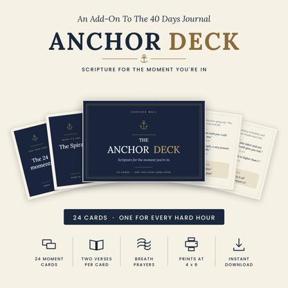 40 Days from Anxious to Anchored — A Guided Scripture Journal for the Heart That Won't Stop Racing (Download & Print)