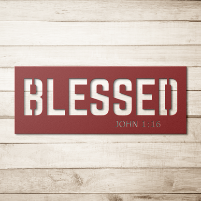 Blessed_Metal_Sign_Wall_Art_Red_Simple_Wood_BKGD_Mockup.png