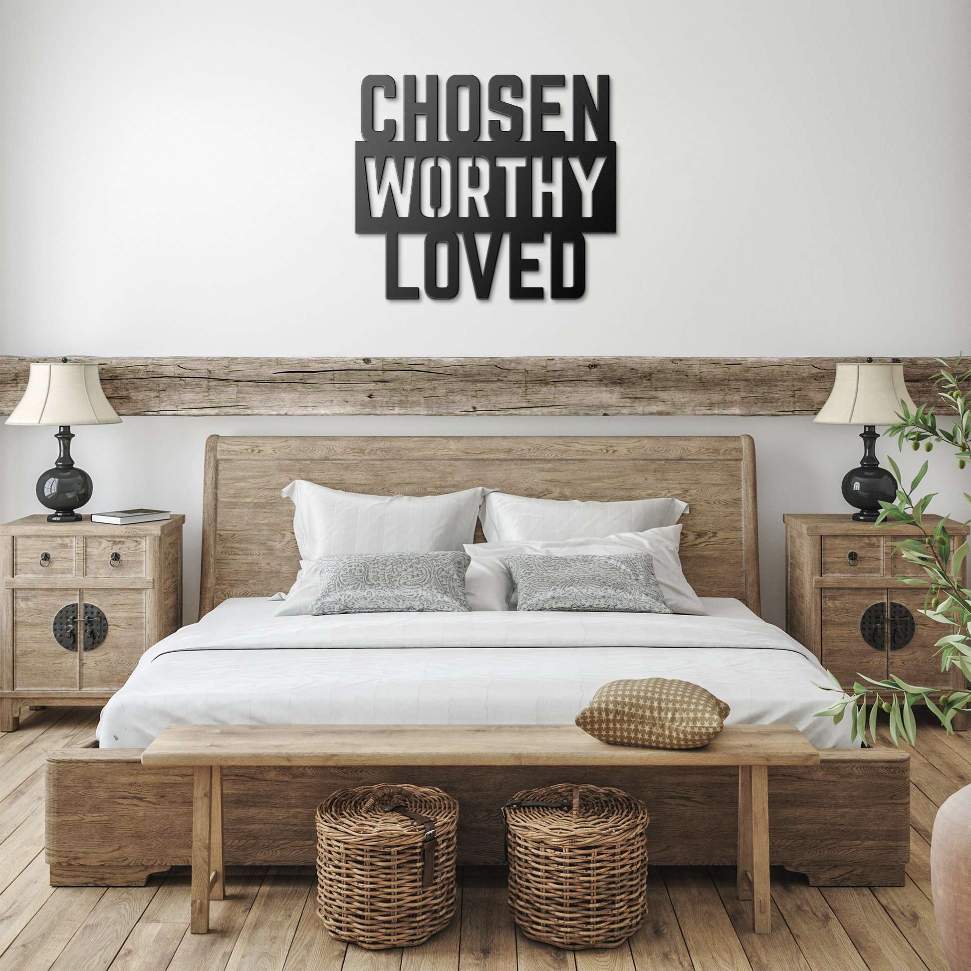 Chosen_Worthy_Loved_Metal_Wall_Art_Black_Farmhouse_Bedroom_Mockup.png