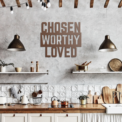 Chosen_Worthy_Loved_Metal_Wall_Art_Copper_Rustic_Kitchen_Mockup.png