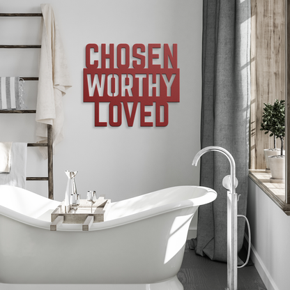 Chosen_Worthy_Loved_Metal_Wall_Art_Red_Modern_Bathroom_Mockup.png