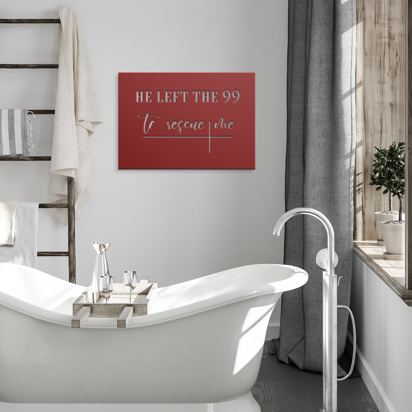Christian_Metal_Wall_Art_He_Left_The_99_Red_Modern_Bathroom_Mockup.png