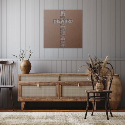 John_11_Metal_Sign_Wall_Art_-_In_the_Be_Copper_Rustic_Hallway_Mockup.png