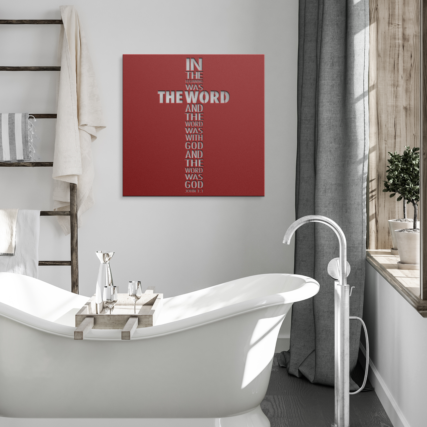 John_11_Metal_Sign_Wall_Art_-_In_the_Be_Red_Modern_Bathroom_Mockup.png