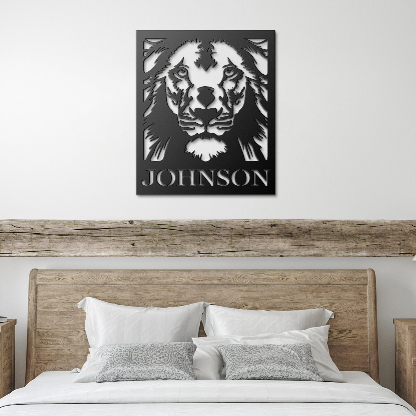 Lion_Welcome_Metal_Sign_Monogram_Black_Farmhouse_Bedroom_Mockup.png