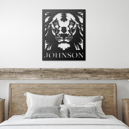 Lion_Welcome_Metal_Sign_Monogram_Black_Farmhouse_Bedroom_Mockup.png