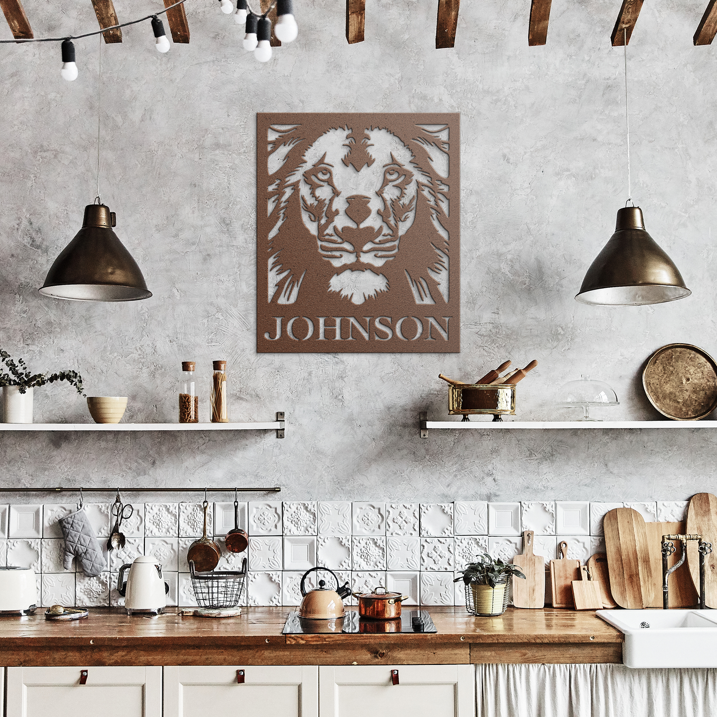 Lion_Welcome_Metal_Sign_Monogram_Copper_Rustic_Kitchen_Mockup.png
