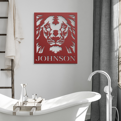 Lion_Welcome_Metal_Sign_Monogram_Red_Modern_Bathroom_Mockup.png