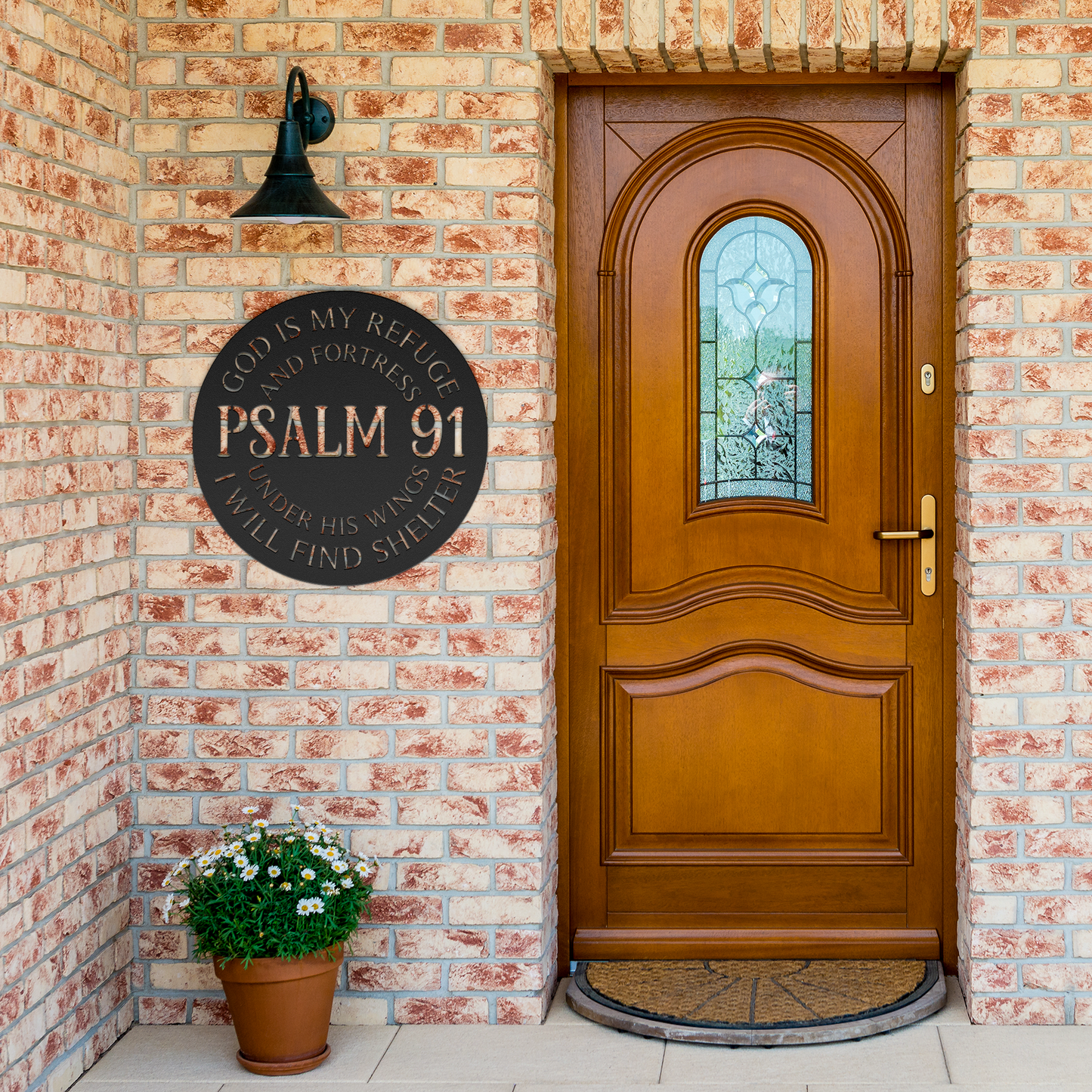 Psalm_91_Metal_Wall_Art_-_God_Is_My_Fort_Black_Brick_Entrance_Mockup.png