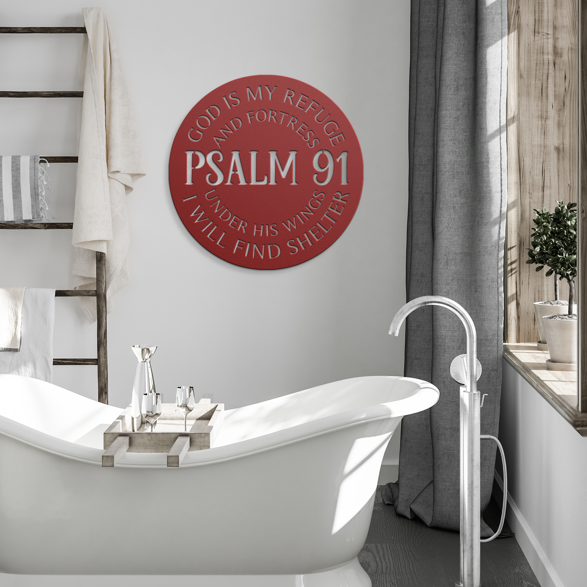 Psalm_91_Metal_Wall_Art_-_God_Is_My_Fort_Red_Modern_Bathroom_Mockup.png