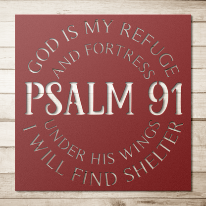 Psalm_91_Metal_Wall_Art_-_God_Is_My_Fort_Red_Simple_Wood_BKGD_Mockup.png