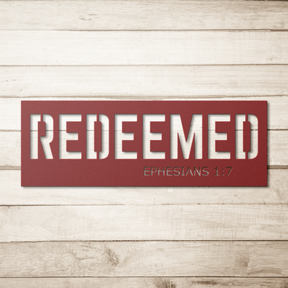 Redeemed_Metal_Wall_Art_-_Ephesians_17_Red_Simple_Wood_BKGD_Mockup.png