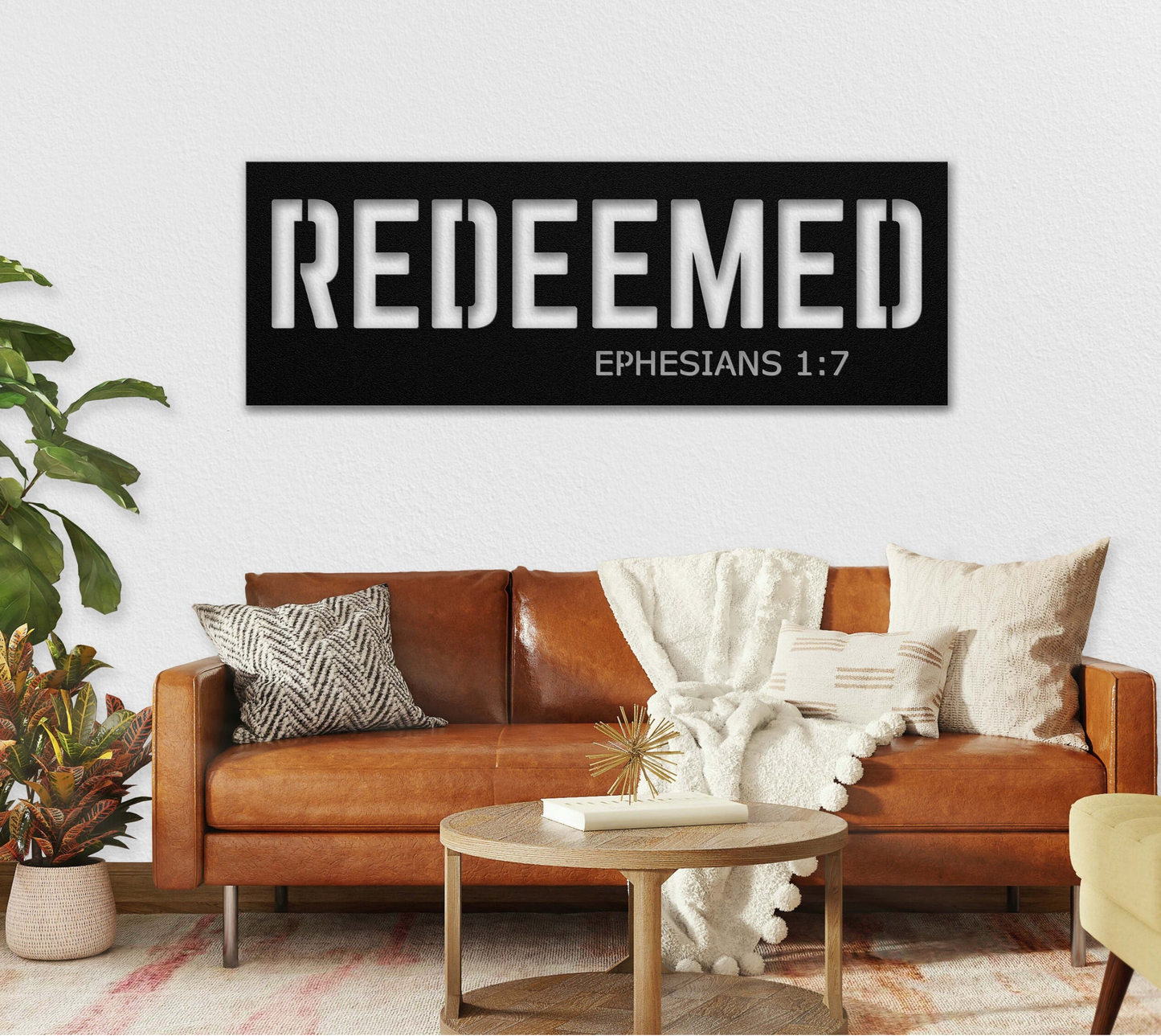 Redeemed Metal Wall Art - Ephesians 1:7