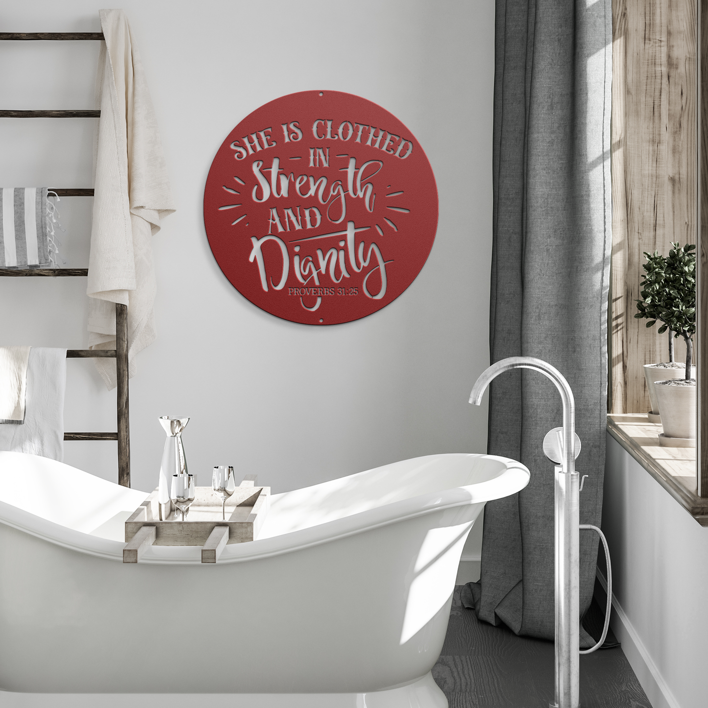 She_Is_Clothed_In_Strength_-_Proverbs_31_Red_Modern_Bathroom_Mockup.png