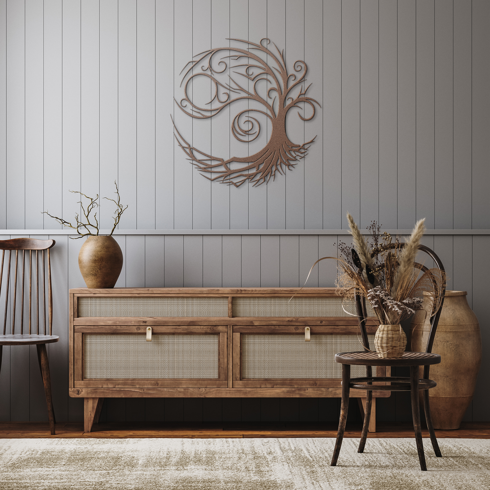 Tree_of_Life_Metal_Wall_Art_-_1_Copper_Rustic_Hallway_Mockup.png