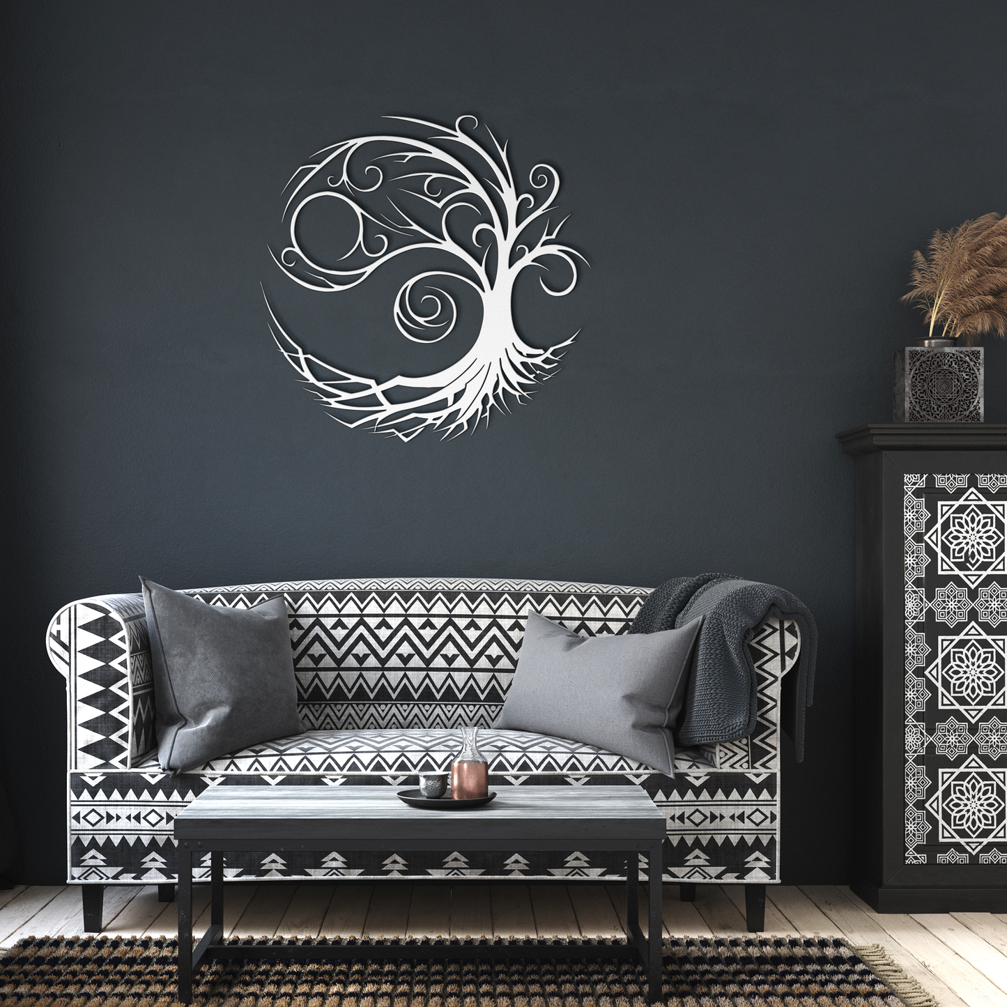 Tree_of_Life_Metal_Wall_Art_-_1_White_Dark_Living_Room_Mockup.png
