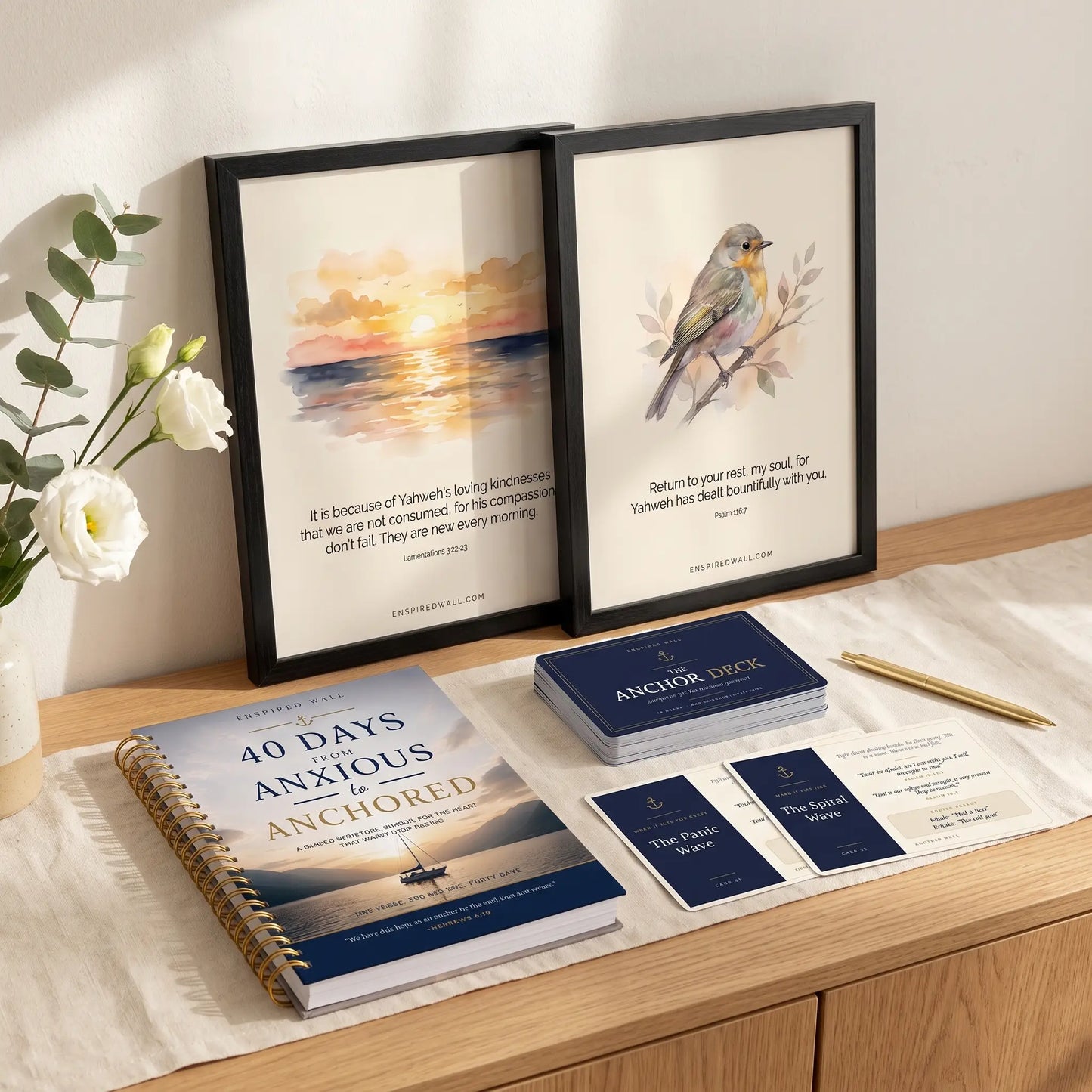 40 Days from Anxious to Anchored — A Guided Scripture Journal for the Heart That Won't Stop Racing (Download & Print)