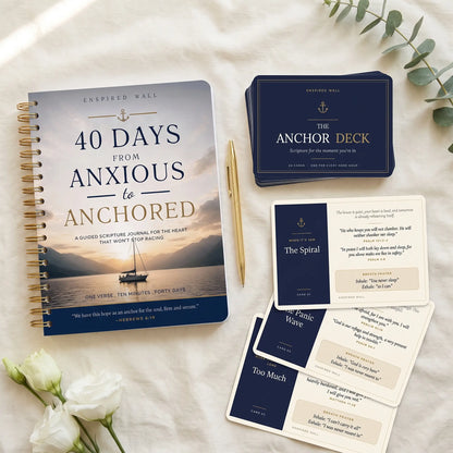 40 Days from Anxious to Anchored — A Guided Scripture Journal for the Heart That Won't Stop Racing (Download & Print)